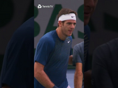 Tennis Or Hurdles?!  A Fun Point Between Federer & Del Potro!