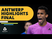 Felix Auger-Aliassime and Sebastian Korda Play for the Title | Antwerp 2022 Final Highlights