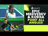 ALL THE ANGLES: Sebastian Korda & Daniil Mevdedev EPIC Set Point  | Shanghai 2023