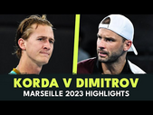 ENTERTAINING Grigor Dimitrov v Sebastian Korda Match Highlights | Marseille 2024