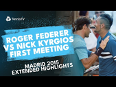 Roger Federer vs Nick Kyrgios Blockbuster First Meeting! | Madrid 2015 Extended Highlights