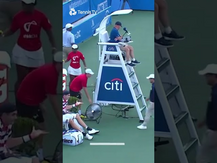 Noah Rubin Loses Half Of His Shoe Mid-Point