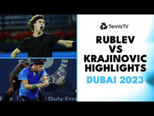 Andrey Rublev Faces Filip Krajinovic | Dubai 2023 Match Highlights