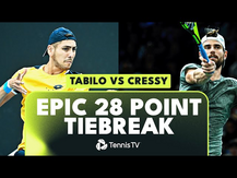 EPIC Maxime Cressy vs Alejandro Tabilo 28-Point Tiebreak | Indian Wells 2023