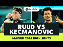 Miomir Kecmanovic vs Casper Ruud Highlights | Madrid 2024